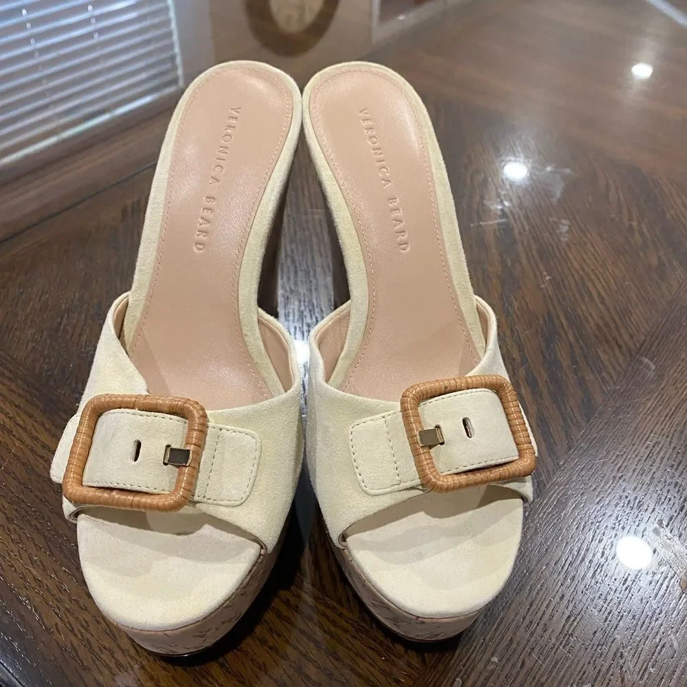 Veronica Beard Wedges Cream
